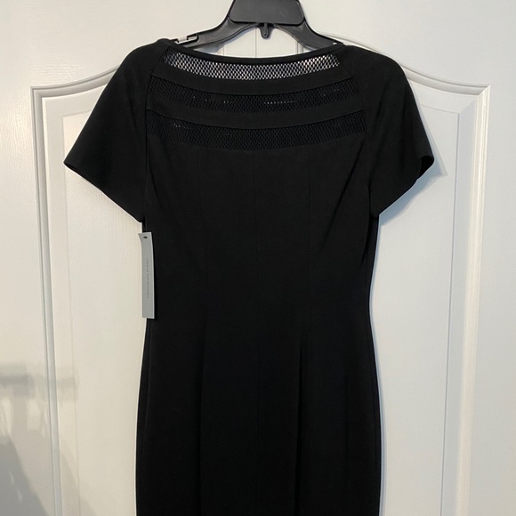 Classiques Entier Mesh Inset Sheath Black Dress - Picture 6 of 6